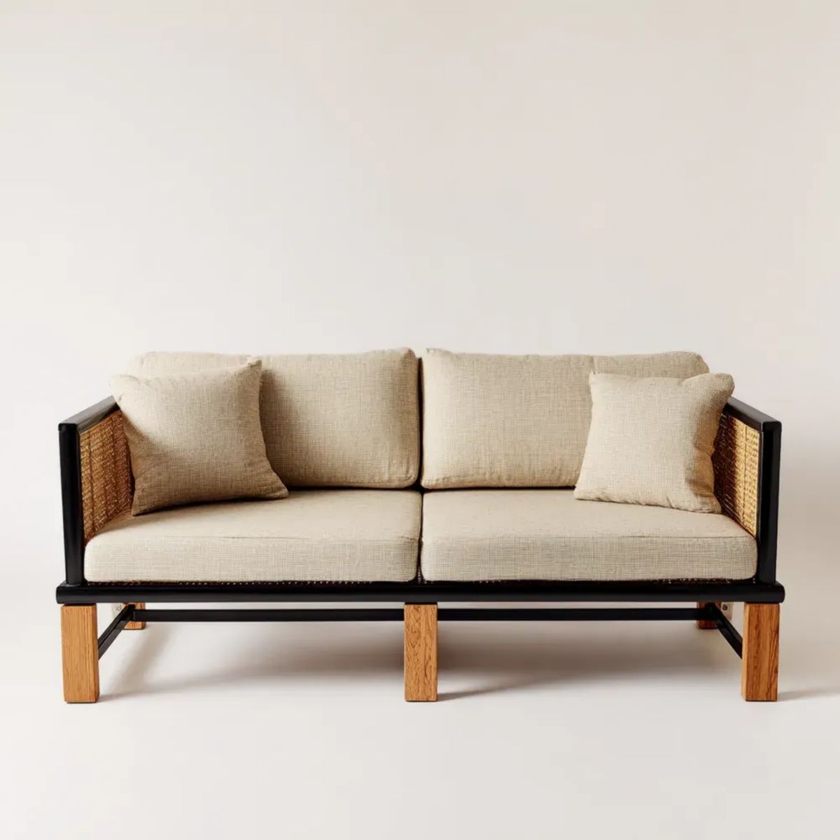 Sofa ogrodowa, 2 Suiseater Suigeard Suitetation in Suisteel and Suidrew d, 160 x 75 x 78 cm