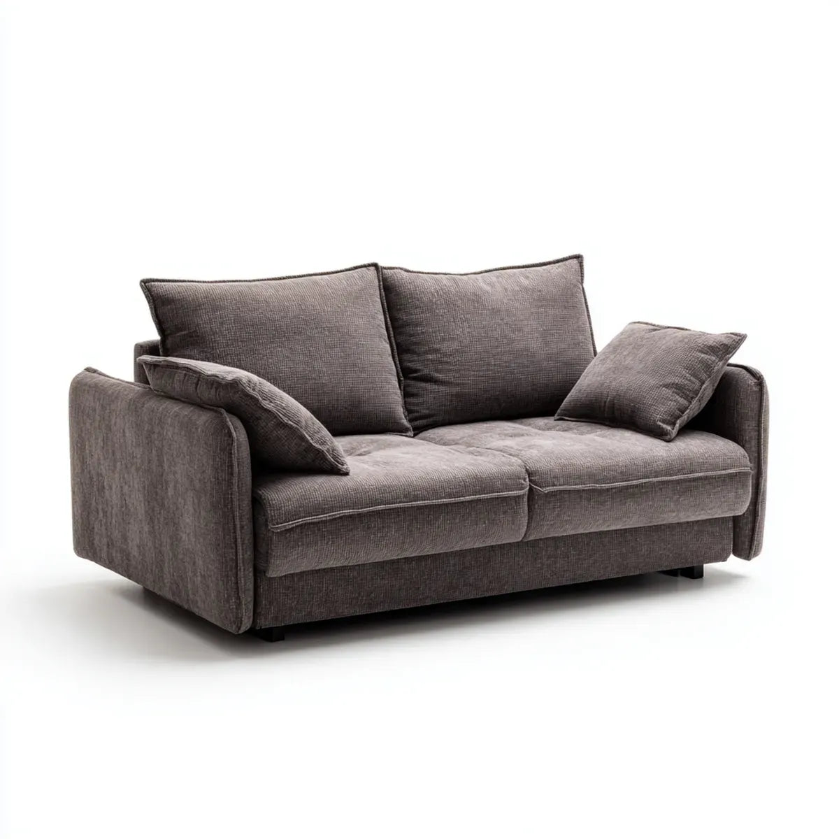 Sofa dwa ciemnoszare miejsca 170 x 95 x 85 cm w prostokątnym poliestrze